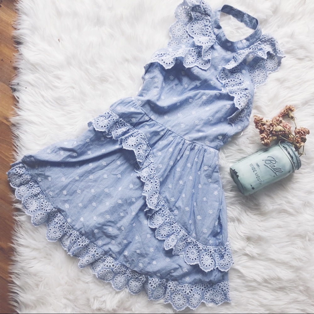 h&m blue halter dress Ladies - Denim Blue Denim halterneck dress - Size: XL